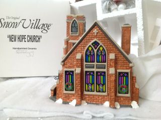 Retired Dept 56 " Hope Church " The Snow Village 54904