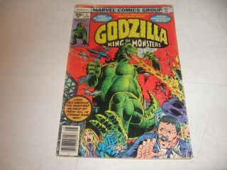 Godzilla King Of The Monsters 1 August 1977,  - Rare - Marvel 35 Cents Cover
