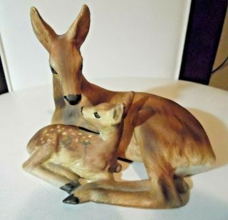 Goebel West Germany Porcelain Figurine Doe With Fawn 35001 - 11 4 1/2 " X 5 "