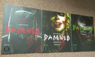 Dc Black Label - Batman Damned 1,  2,  3 Set - 1st Print Uncensored