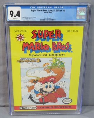 Mario Bros.  Special Edition 1 (nintendo Nes) Cgc 9.  4 Valiant Comics 1990