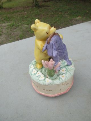 Classic Winnie The Pooh Eyeore Piglet Figure Oh Bear How I Do Love You Music Box