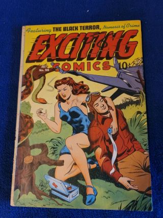 Exciting Comics 56 Black Terror,  Gd/vg Cond.  Schomburg - C,  Better Pubs.  (1947)