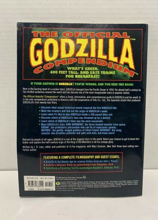 The Official Godzilla Compendium A 40 Year Retrospective by M.  Cerasini J.  D.  Lees 2