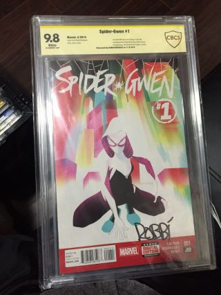 Spider Gwen 1 Cbcs 9.  8 Signed By Robbi Rodriguez