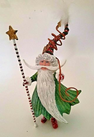 Patience Brewster Krinkles Santa Wizard Ornament 8 "