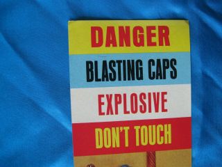 Vintage Institute of Makers of Explosives Blasting Caps Advertising Bookmark. 2