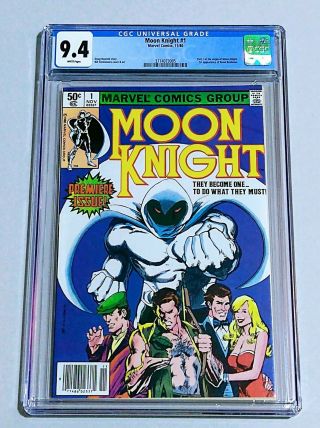 Moon Knight 1 Cgc 9.  4 Nm Key 1st App Of Raoul Bushman Marvel Comics