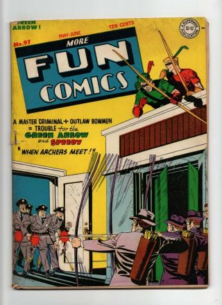 More Fun Comics 97 Vintage Dc Comic Green Arrow & Speedy Golden Age 10c
