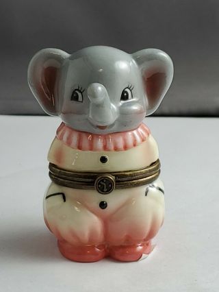 Dept 56 Elephant Porcelain Trinket Box