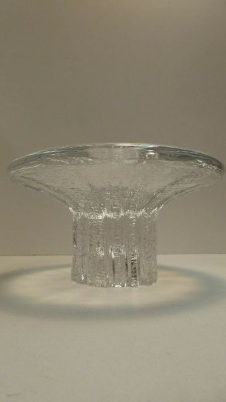 Vintage Art Glass Iittala Finland Scandinavian Candle Holder