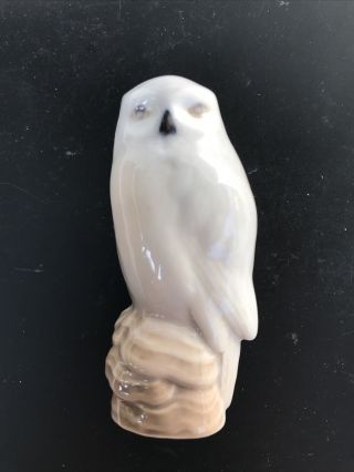 Royal Copenhagen Denmark Porcelain 3 1/4” Snowy Owl 1741