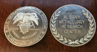 Us Government Department Of The Interior,  Bureau Of Mines Station Coins Memorabi