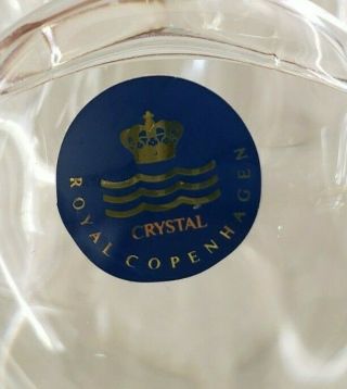 Royal Copenhagen Crystal Lotus Flower Votive Candle Holder Clear Allan Scharff 3