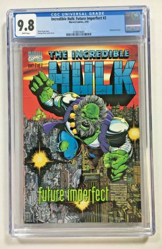 Incredible Hulk Future Imperfect 2 Cgc 9.  8 Nm/m 1993 Marvel Embossed Cover