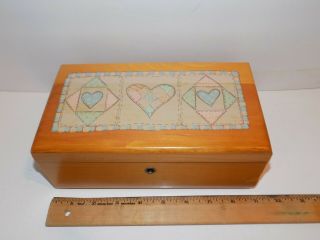 Vintage 1993 Lane Mini Hope Chest / Jewelry Box With Key & Paerwork