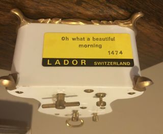 Vintage Bucherer Wind Up Musical Alarm Clock Oh What A Morning Landor 3
