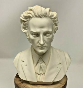 Frederic Chopin 5 " Bust Sculpture Signed A.  Giannelli Alabaster/marble Italy