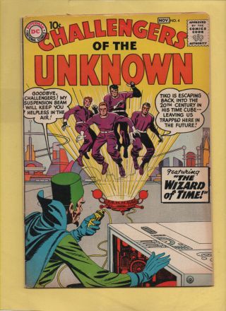 Challengers Of The Unknown 4 Jack Kirby Oct - Nov 1958,  Dc,  1958 Series Vg/fn