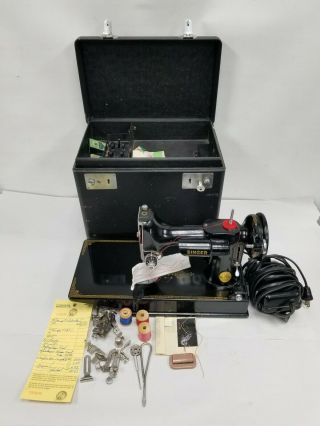 Fantastic 1947 Singer Featherweight 221 Sewing Machine Case Serviced