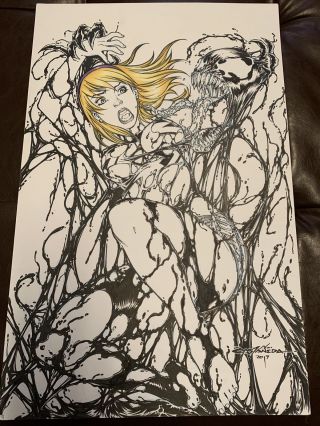 Art Gwen Stacy & Venom 11 X 17