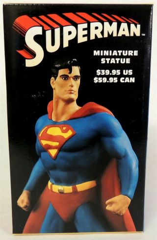 A0837.  Superman Miniature Statue By Randy Bowen Dc N.  I.  B.  L/e 5,  000 (1998)