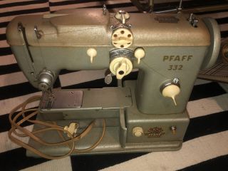 Vintage Pfaff 332 Dial - A - Stitch Sewing Machine,  W/ Pedal,  Accessories,  And Case