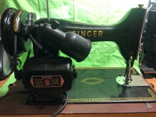 Vintage Singer Sewing Machine Portable Serial Ek574897 Model 99k