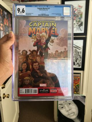 Captain Marvel 17.  Kamala Khan 2nd Appearance (cameo) Cgc 9.  6.  White Pages