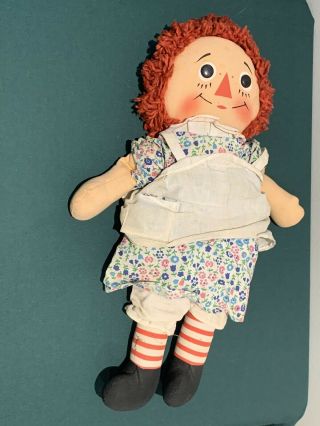 Vintage Knickerbocker Toy Co.  Raggedy Ann Doll 16 " I Love You Heart W/ Tag 60s