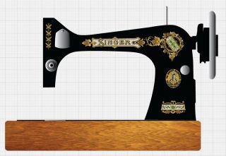 Singer Model 27 Vs2 Victorian Style Sewing Machine Restoration Decals