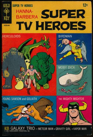 Hanna - Barbera Tv Heroes 1 Gold Key Comic Book - 1st App Birdman,  1968