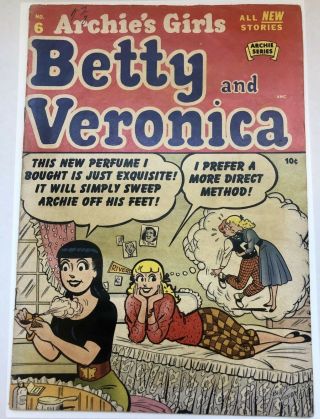 Archie’s Girls Betty And Veronica 6 Vg,