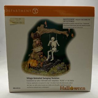 Department 56 Halloween,  " Village Animated Swinging Skeleton ",  56.  52514,