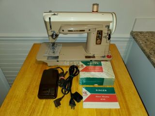 Vintage Singer 404 Sewing Machine Slant Needle Serviced Great