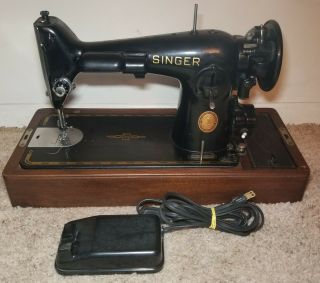 Vintage 1951 Singer Model 201 Sewing Machine Antique