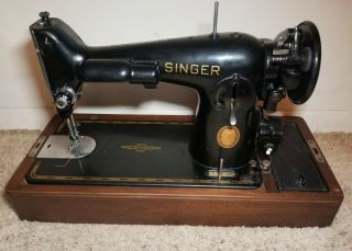 Vintage 1951 Singer Model 201 Sewing Machine Antique 2