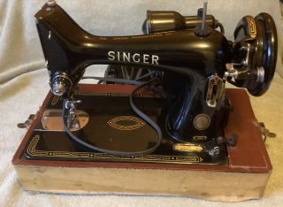 Vintage Singer Sewing Machine Portable Serial Ej265062 Model 99k