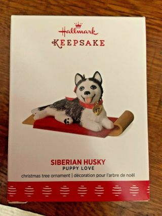Nib 2017 Siberian Husky Hallmark Puppy Love Series 27 Dog Limited Edition