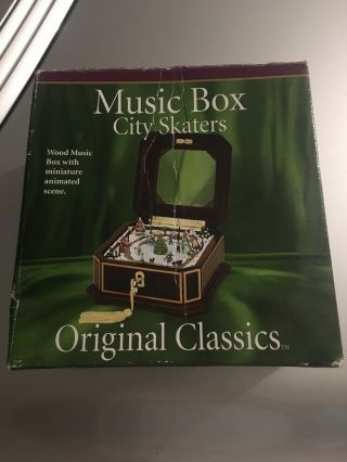 Mr Christmas Music Box City Skaters Classics With Key