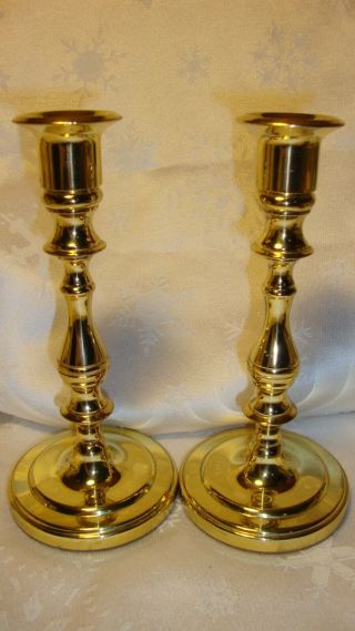 Set (2) Vintage Baldwin Brass Candle Holders Forged In America 7 " Gold - Tone 27