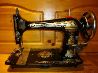 1895 Antique Singer Sewing Machine Head Model 27 " Sphinx ",  Serviced