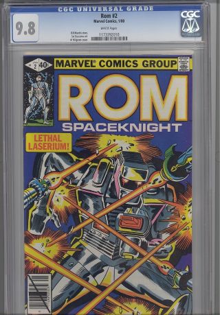 Rom: The Space Knight 2 Cgc 9.  8 Marvel 1980 Before Transformers: Price Drop