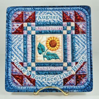 Bradford Exchange Mary Ann Lasher 2001 Seasons Of Home Quilt Plate August A51