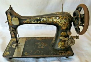 1904 Rare Singer Sewing Machine Head Model 27 " Gingerbread " B176130