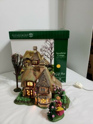 Dept 56 Dickens Village Sweetbriar Cottage (set Of 3) Spring Gift Set