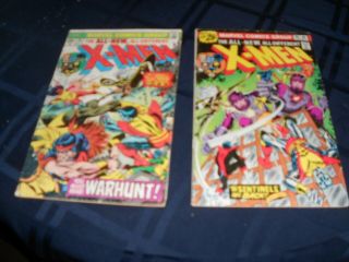 2 Rare X - Man Comics Warhunt 95 October 1975,  The Sentinels 98 April 1976