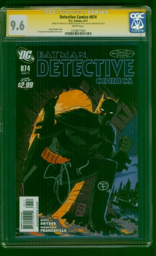 Batman Detective Comics 874 Cgc 2x Ss 9.  6 Scott Snyder Francavilla