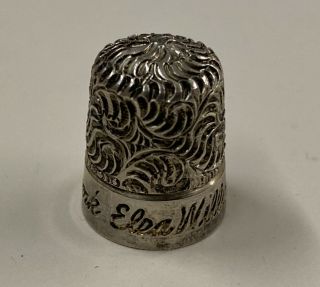 Simons Brothers Sterling Silver Thimble Elsa Williams School Of Needlework Rare