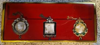 Vintage Jewel By Lenox - Set Of 3 Frames Ornaments - Once